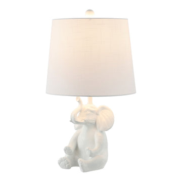 Kairi 21" Modern Shabby Chic Resin/Iron Happy Elephant LED Kids' Table Lamp with Phone Stand - JONATHAN Y